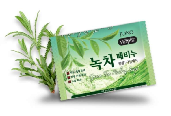 Мыло-пилинг для лица и тела с экстрактом зеленого чая VERPIA 150г 1/120