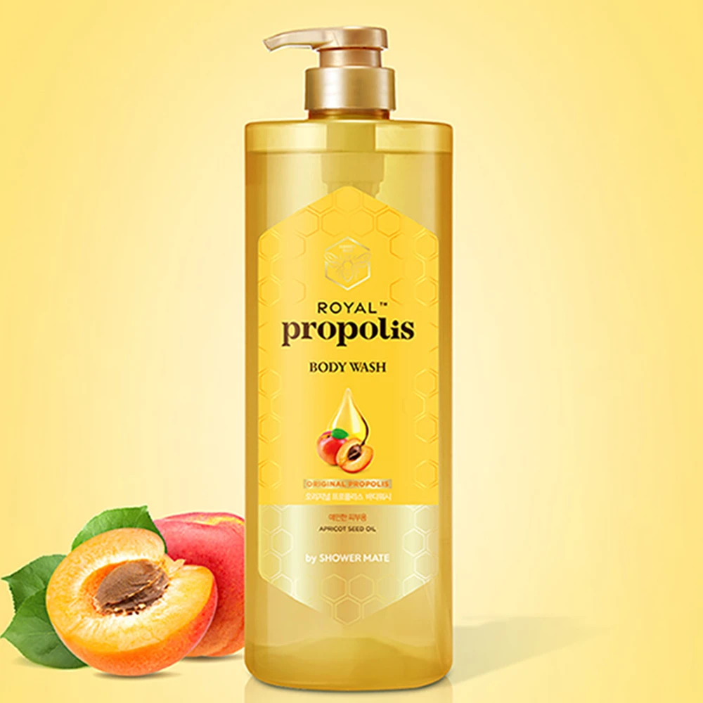 Гель для душа с экстрактом прополиса и абрикосовыми косточками Shower Mate Honey Propolis Apricot Seed 1000 мл 1/8