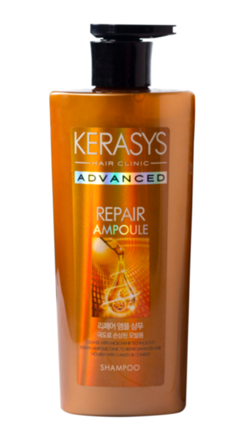 Шампунь ампульный для поврежденных волос с кератином Kerasys Advanced Ampoule Repair 600 мл 1/8