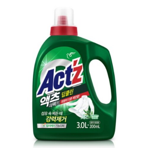 Жидкое средство для стирки ACT'Z Perfect Deep Clean с антибактериальным действием 3000 мл, бутылка 1/4