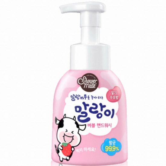 Средство для мытья рук с ароматом клубничного молока Shower Mate Malang Cow Strawberry 300 мл 1/8